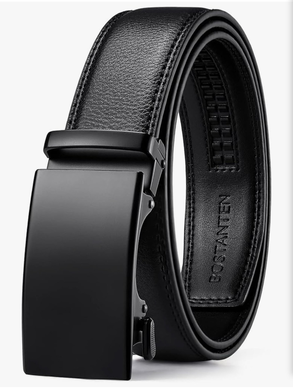 Men’s Black Belt With Black Utility Secure Buckle (Cut To Size 36-44” inch waist